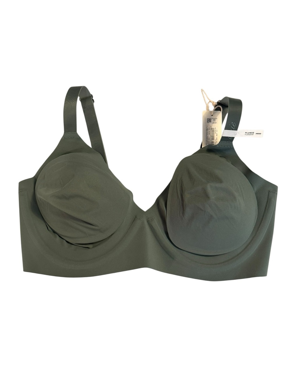 Aerie Smoothez Plunge Olive Green Underwire Bra NWT 34DDD